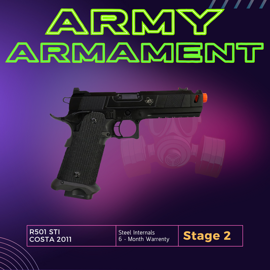 Army Armament Stage 2 R501 STI (COSTA 2011) Gel Blaster Black