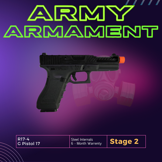 Army Armament R17-4 Stage 2 G Pistol 17 GBB CUSTOM SLIDE Gel Blaster