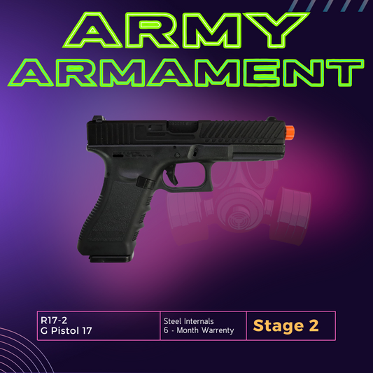 Army Armament R17-2 Stage 2 G Pistol 17 GBB CUSTOM SLIDE Gel Blaster