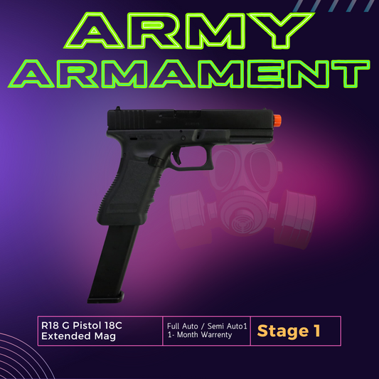 Army Armament R18 Stage 1 G Pistol 18C FULL AUTO GBB Gel Blaster