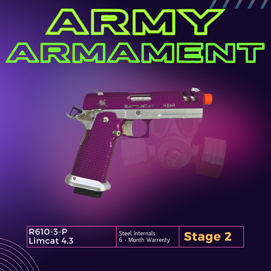 Army Armament Stage 2 R610-3-P Limcat 4.3 GBB Gel Blaster
